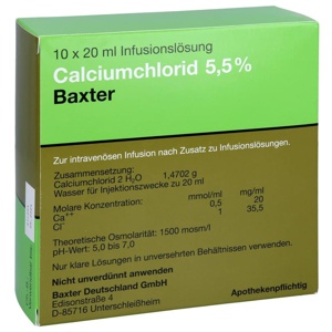 CALCIUMCHLORID Lösung 5,5% Ampullen Produktbild