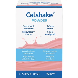 Calshake pulver jordbærsmak 7x87 g produktbilde