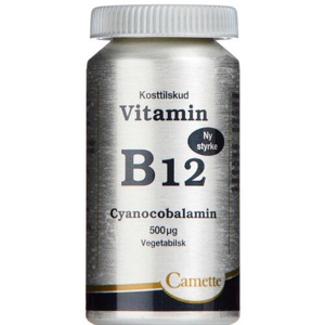 Camette B12 Vitamin 500 Mcg   90 tabletter produktbillede