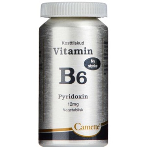 B6 vitamin pyridoxin 12 mg. - 90 tabletter produktbillede