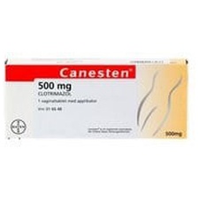 Orifarm Canesten Vaginaltabletter 500 mg 1 stk produktbillede