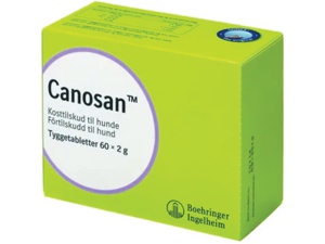 Canosan 2g tyggetabletter fôrtilskudd til hund 60 stk produktbilde