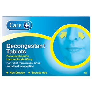 Care Decongestant Tablets Pack of 12 product image