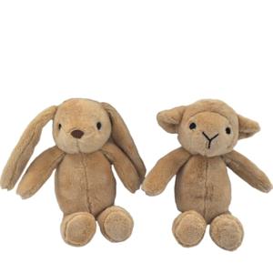 Carlo Baby Gift Set Med Brun Kanin & Lamm 1 st produkt bild
