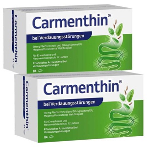 Carmenthin bei Verdauungsstörungen, 2x84 St Magensaftresistente Weichkapseln Produktbild