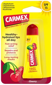 Carmex Læbepomade, Cherry Tube, SPF 15, 10 g. produktbillede