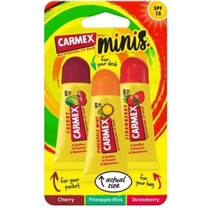 Carmex Læbepomade, Mini Tubes, SPF 15, 3 x 5 g. produktbillede