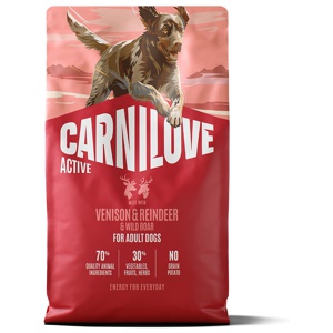 Carnilove Active Dog Dry Venison & Reindeer & Wild Boar for Active Adults - 4 kg produkt bild