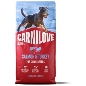 Carnilove Active Mini lax & kalkon - Ekonomipack: 2 x 12 kg produkt bild