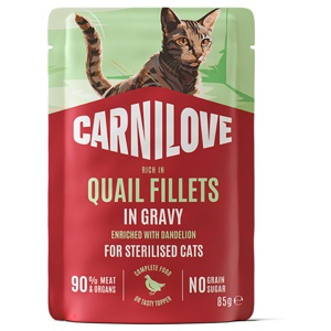 Carnilove Cat Adult Sterilized Quail with Dandelion 85 g produkt bild