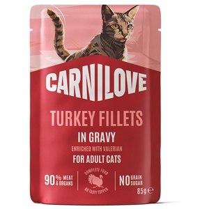 Carnilove Cat Adult Turkey with Valerian Våtfoder till Katt 85 g produkt bild