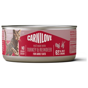Carnilove Cat Can Paté Turkey & Reindeer 100 g produkt bild