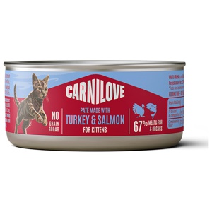 Carnilove Cat Can Paté Turkey & Salmon for Kittens 100 g produkt bild