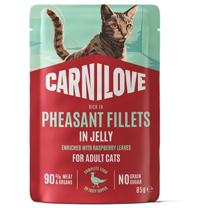 Carnilove Cat Pouch Gravy rich in Pheasant enriched with Raspberry Leaves - 85 g produkt bild