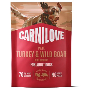 Carnilove Dog Adult Turkey & Wild Boar with Rosehips Paté Våtfoder till Hund 300 g produkt bild