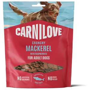 Carnilove Dog Crunchy Snack Mackerel with Raspberries Hundgodis 200 g produkt bild