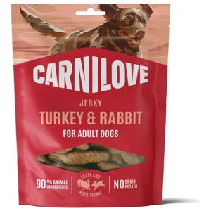 Carnilove Dog Jerky Turkey & Rabbit 100 g produkt bild