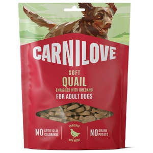 Carnilove Dog Soft Snack Quail with Oregano Hundgodis 200 g produkt bild