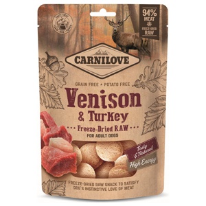 Carnilove Freeze-Dried Raw Snacks Venison & Turkey 60 g produkt bild