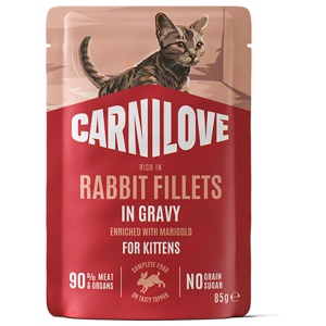 Carnilove Kitten Rabbit with Marigold 85 g produkt bild