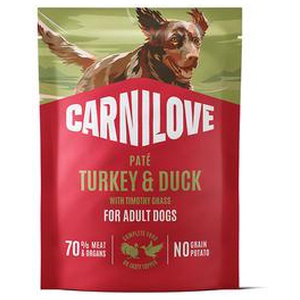 Carnilove Pouch Pate vådfoder m. and & timothegræs - 300g. produktbillede