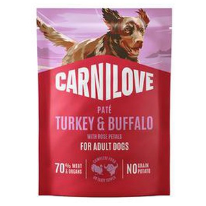 Carnilove Pouch Pate vådfoder m. bøffel & rosenblade - 300g. produktbillede