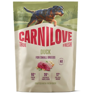 Carnilove True Fresh Dog Adult Small Breed Duck torrfoder för hund 15 kg produkt bild