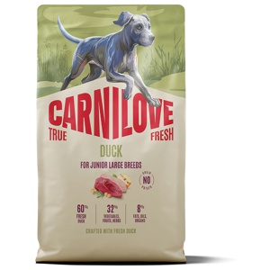 True Fresh Duck Large Junior Torrfoder för Valpar - 4 kg produkt bild