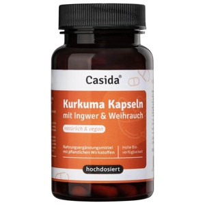 Casida Kurkuma Kapseln mit Ingwer & Weihrauch 90 St Kapseln Produktbild