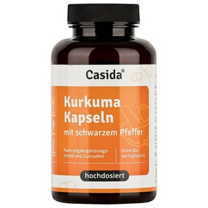 Casida Kurkuma Kapseln mit schwarzem Pfeffer 90 St Kapseln Produktbild