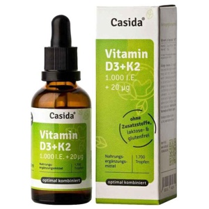 Casida Vitamin D3+K2 1.000 I.E.+20µg Tropfen 50 ml Tropfen Produktbild