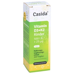 Casida Vitamin D3+K2 Kinder 500 I.E. + 25µg 10 ml Tropfen Produktbild
