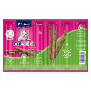 Cat-Stick Mini kylling, kattegræs 6x6 g produktbillede