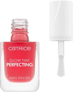 Catrice Glow Tint Perfecting Nail Polish, nr 010, röd, ljusare, lätt att ta bort utan mikroplastiska partiklar, utan konserveringsmedel, utan parfym, utan parabener, 1-pack (10,5 ml) produkt bild