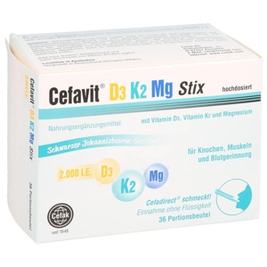 CEFAVIT D3 K2 Mg 2.000 I.E. Stix Granulat Produktbild