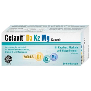 CEFAVIT D3 K2 Mg 7.000 I.E. Hartkapseln Produktbild