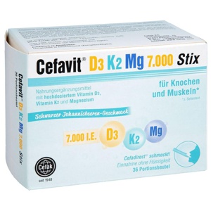 CEFAVIT D3 K2 Mg 7.000 I.E. Stix Granulat Produktbild