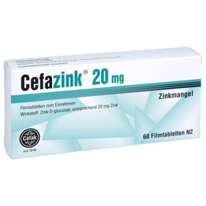 CEFAZINK 20 mg Filmtabletten Produktbild