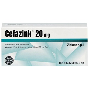 CEFAZINK 20 mg Filmtabletten Produktbild