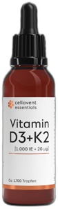 Cellavent essentials D3 1000 I.E. K2 Öl, 50 ml Öl Produktbild