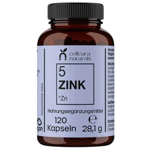 cellcura naturals ZINK 25 mg 120 St Kapseln Produktbild