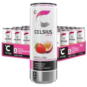 Celsius Strawberry Passionfruit 355 ml 24-pack produkt bild
