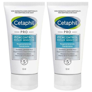 Cetaphil Pro Itch Control Repair sensitive regenerierende Handcreme, 2x50 ml Creme Produktbild