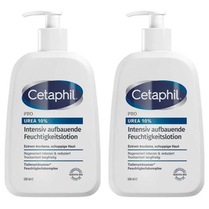 Cetaphil Pro Urea 10% intensiv aufbauende Feuchtigkeitslotion, 2x500 ml Lotion Produktbild
