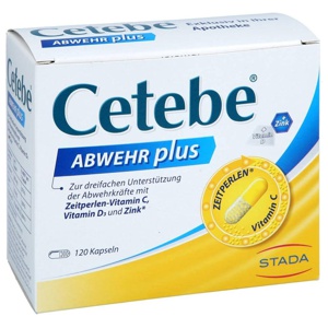 CETEBE ABWEHR plus Vitamin C+Vitamin D3+Zink Kaps. Produktbild