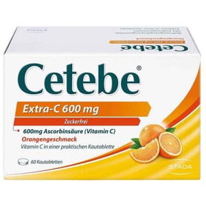 Cetebe Extra-C 600 mg Kautabletten, 60 St Kautabletten Produktbild
