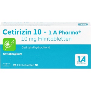CETIRIZIN 10-1A Pharma Filmtabletten Produktbild