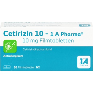 CETIRIZIN 10-1A Pharma Filmtabletten Produktbild