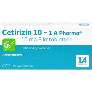 CETIRIZIN 10-1A Pharma Filmtabletten Produktbild