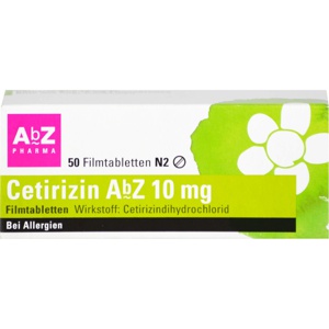 CETIRIZIN AbZ 10 mg Filmtabletten Produktbild